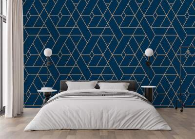 Vector seamless decorative geometric shapes pattern background Wall mural