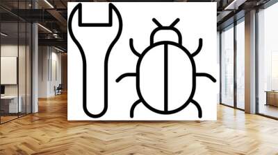 Bug Fixes Icon Style Wall mural