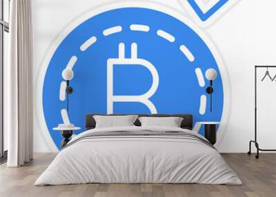 Cryptocurrency Accepted Icon Style Wall mural