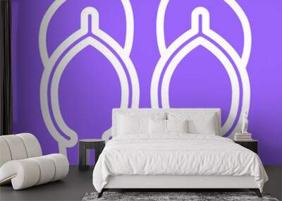 Flip Flops Icon Style Wall mural