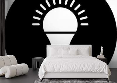 Vector Design Led Lamp Icon Style Wall mural