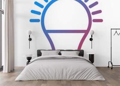 Vector Design Led Lamp Icon Style Wall mural