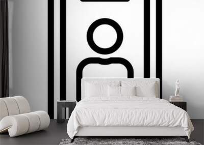 Vector Design Mobile Contacts Icon Style Wall mural