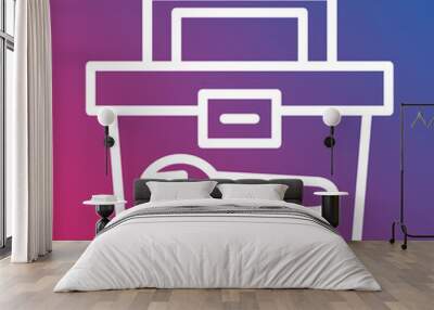 Vector Design Tool Box Icon Style Wall mural