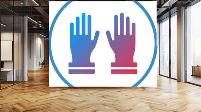 Vector Design Working Gloves Icon Style Wall mural