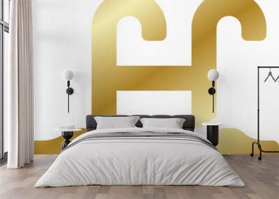 Gold Pool Icon Wall mural