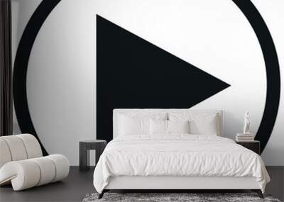 Play button icon Wall mural