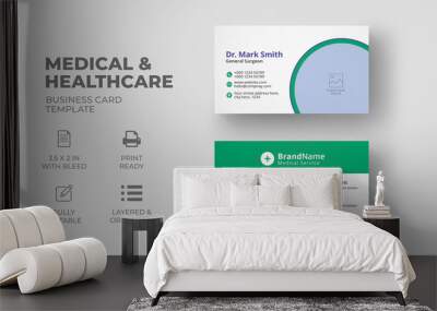 Medical & Healthcare Service Business Card Template Wall mural