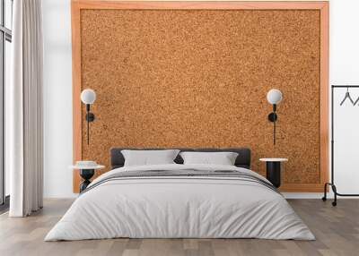 cork board isolated on white background Wall mural