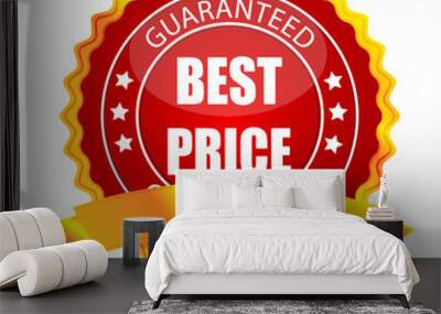 illustration of best price tag on white background Wall mural