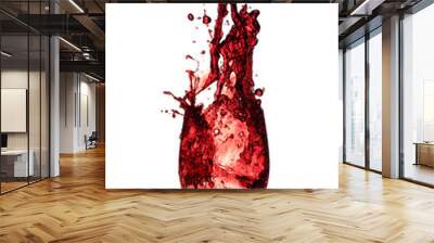 red wine being poured in to a wine glass from a height Wall mural