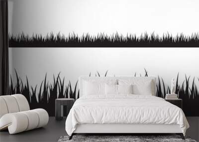 Seamless grass silhouette.  Please check my portfolio for more nature illustrations. Wall mural