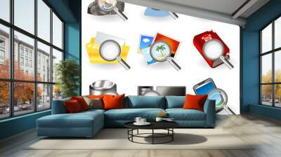 Vector collection of search icons - part 2 Wall mural