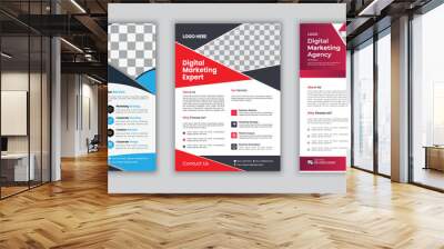 Corporate business flyer design template, modern business flyer design template print of a4 size Wall mural