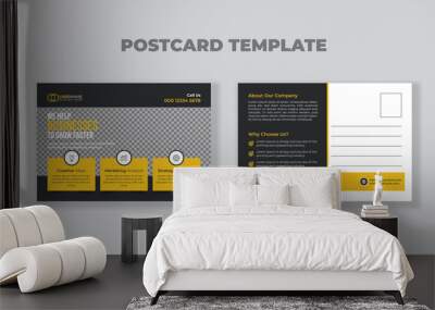 Creative modern corporate business postcard EDDM design template Wall mural