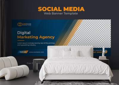 Digital business marketing facebook cover template design Wall mural