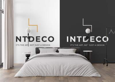 Minimal Interior Furniture Business Logo Design Wall mural