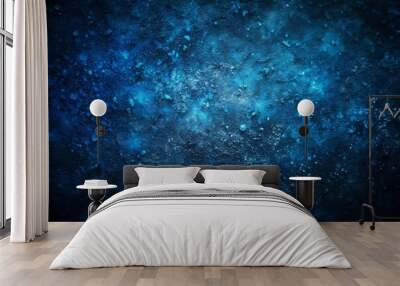 abstract art, metallic shine, deep blues and purples, a dark, textured background Wall mural