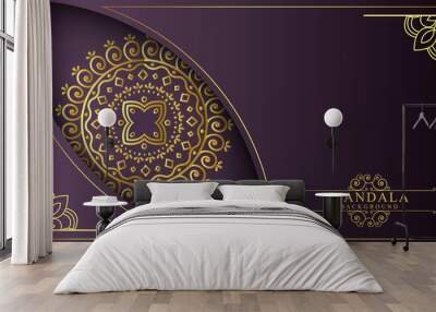 Luxury mandala background with golden arabesque pattern Arabic Islamic east style. Ramadan Style Decorative mandala. Mandala for print, poster, cover, brochure, flyer, banner, gold, elegant vector eps Wall mural