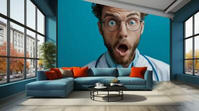 A shocked physician Wall mural