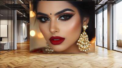 indian party makeup Wall mural