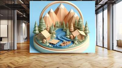 International Mountain day  is a holiday to celebrate mountain communities around world Wall mural