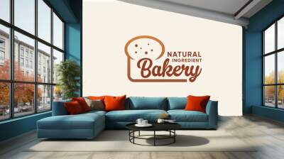 simple bakery logo design template Wall mural