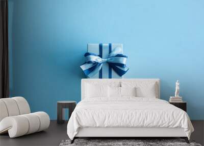 Blue Christmas holiday gift Wall mural