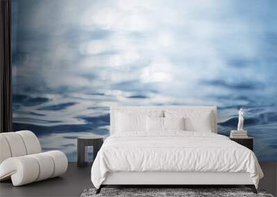 Bokeh light water background Wall mural