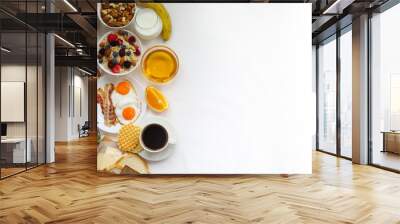 Healthy breakfast background Wall mural