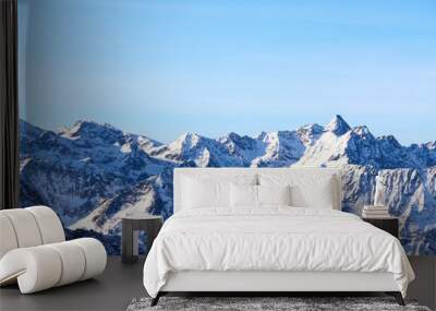 winter mountains Wall mural