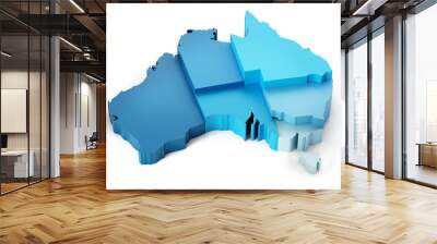 Australia map and flag Wall mural