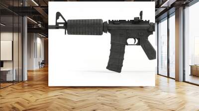 Automatic assault rifle isolated on white background. 3D illustration Wall mural