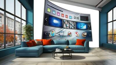 Smart TV showing main screen Wall mural