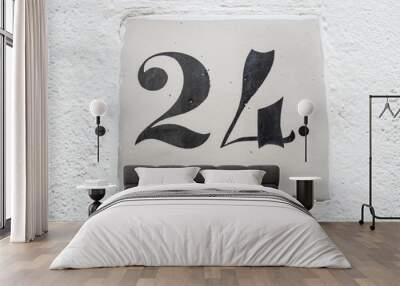 number 24 sign Wall mural