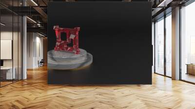 3D rendering of red gemstone symbol of object group icon Wall mural