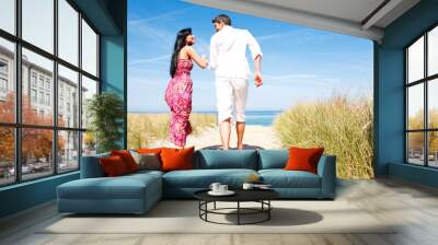 couple beach Wall mural