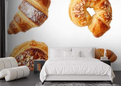 pastries set on transparent background Wall mural