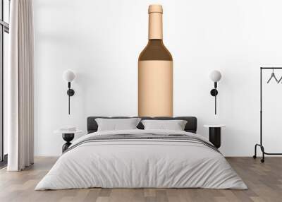 bottle of wine isolated transparent background Wall mural