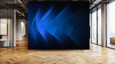 dark blue black gradient abstract background  with zigzag wave style.  Wall mural