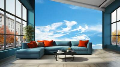 Air clouds in the blue sky Wall mural