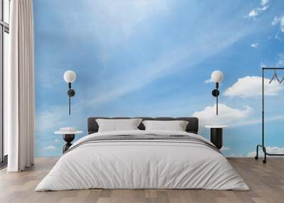 blue sky white clouds background Wall mural