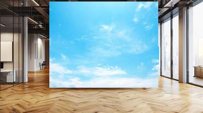 The sky is big, bright, beautiful and white clouds. Wall mural