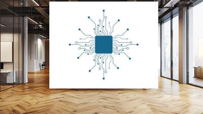 circuit technology vector Wall mural