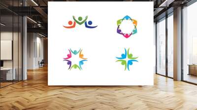 community care Logo template Wall mural