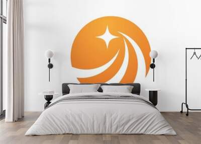 Faster Logo template vector Wall mural