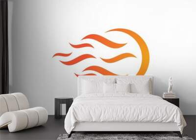 Fire flame Logo Template Wall mural