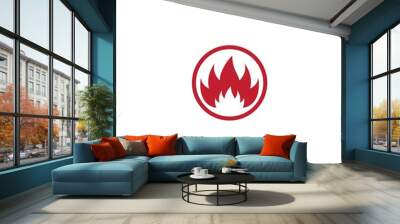 Fire flame Logo Wall mural