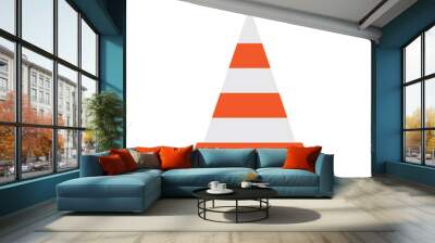 Traffic cone icon Wall mural