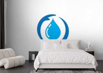 Water drop Logo Template Wall mural